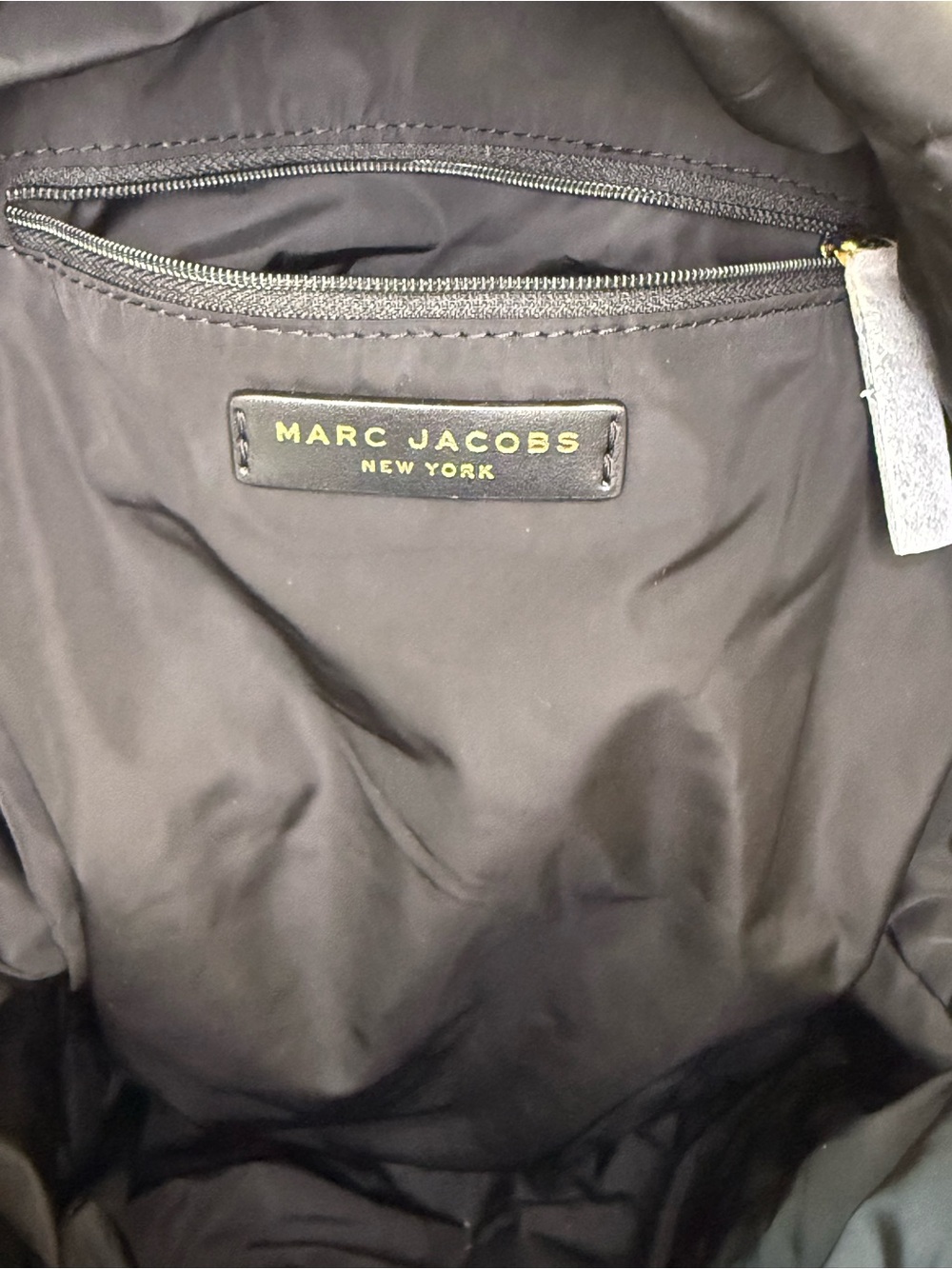 Marc Jacobs Black Quilted Nylon Mini Backpack Gold Hardware NWOT - Picture 5 of 10